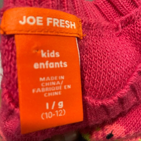 Joe Fresh Fair Isle Knit Sweater Vibrant Pink Size L (10) Juniors - Picture 8 of 8
